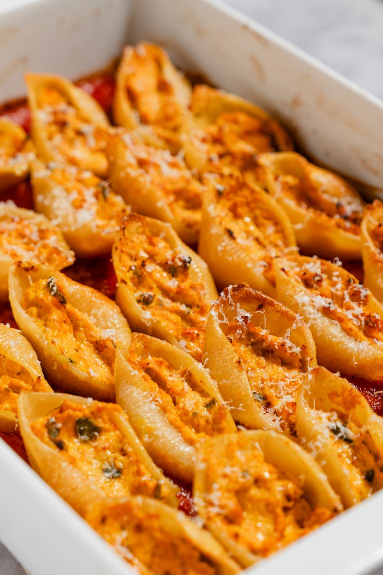 Gefüllte Muschelnudeln mit Kürbis und Ricotta - Sophia Sofire