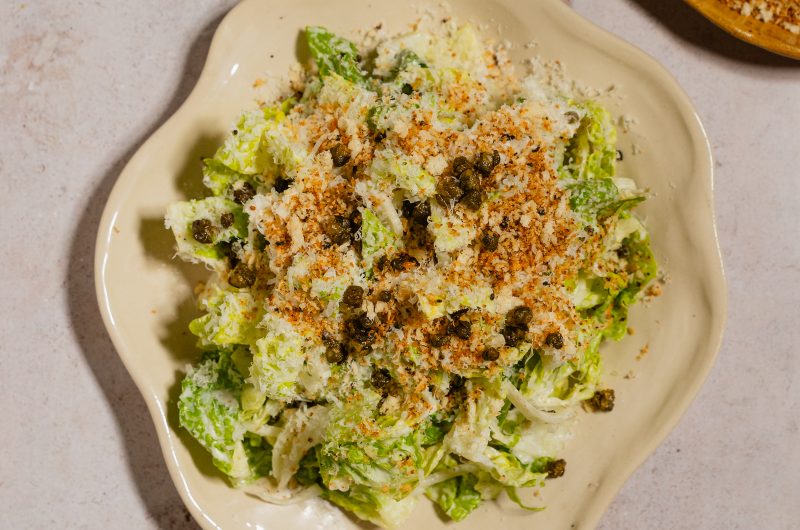 Caesar Salad ohne Ei und ohne Sardellen