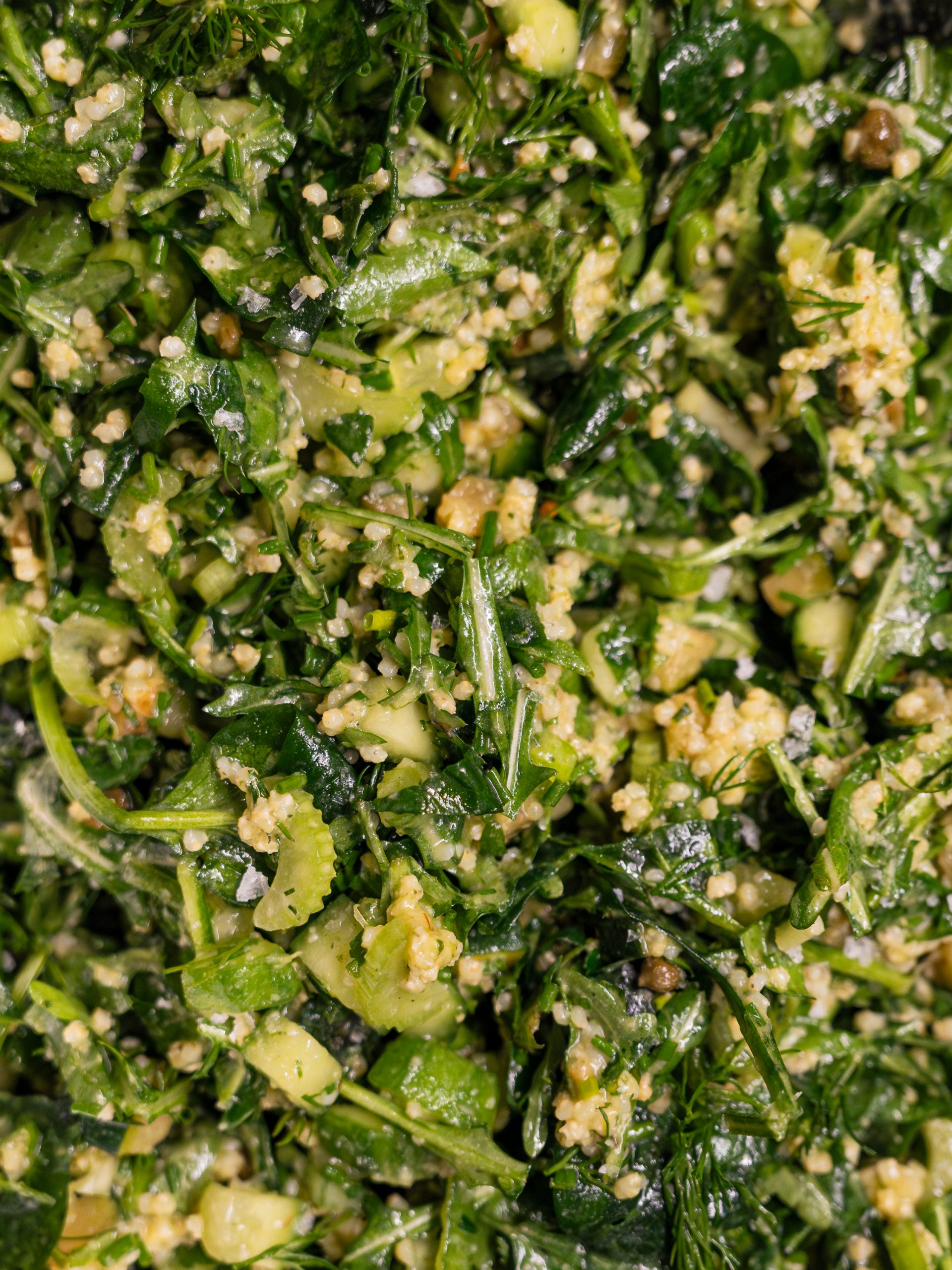 Gesunde Rezepte: Grüner Hirsesalat mit Kräutern